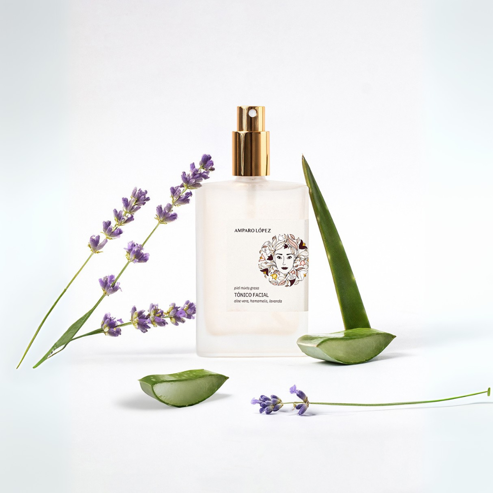 TÓNICO FACIAL PIEL MIXTA GRASA CON LAVANDA, HAMAMELIS Y TEPEZCOHUITE