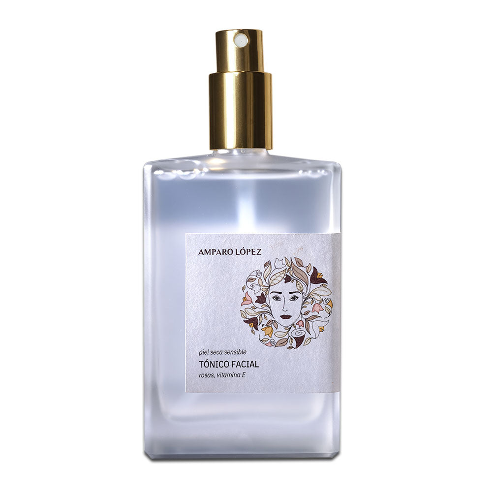 TÓNICO FACIAL PIEL SECA SENSIBLE CON ROSAS, ALOE VERA Y VITAMINA E