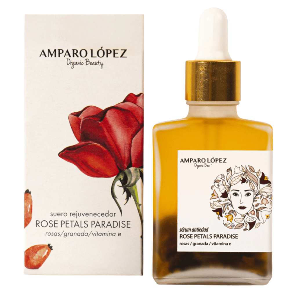 SUERO ACLARANTE Y REGENERADOR CON PÉTALOS DE ROSA